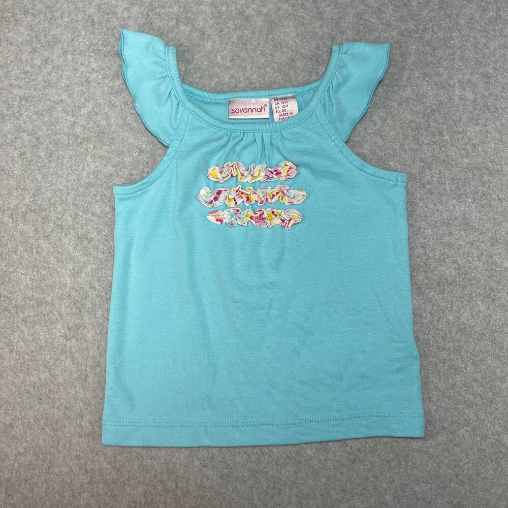 D0018 Savannah Light Blue Shirt size 12 months